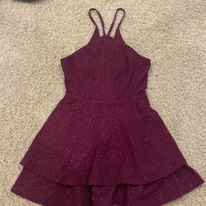 Maroon Windsor mini dress
